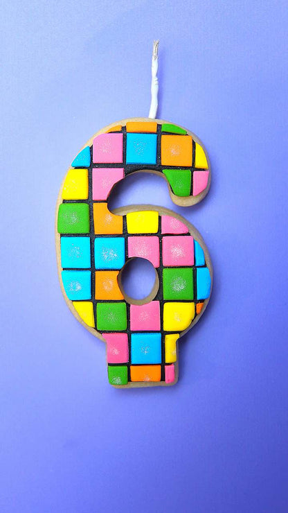 CUSTOM Edible Birthday Candle Single Numbers