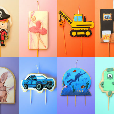 Custom Cookie Candles - Cake Toppers