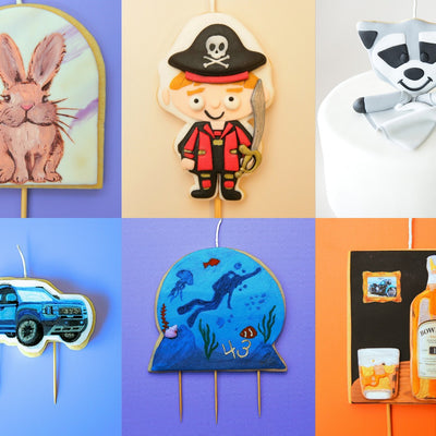 Custom Cookie Candles - Cake Toppers