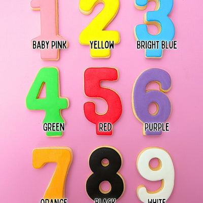 Edible Number Birthday Candles, Personalised Colours & Pattern by Cookie Candles