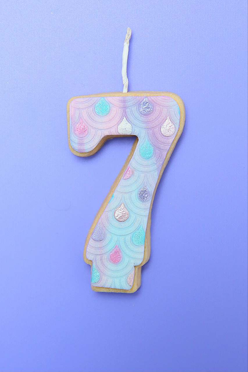 CUSTOM Edible Birthday Candle Single Numbers